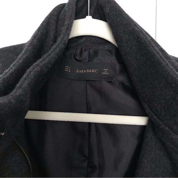 Zara Long Wool Coat - Picture 4 of 8